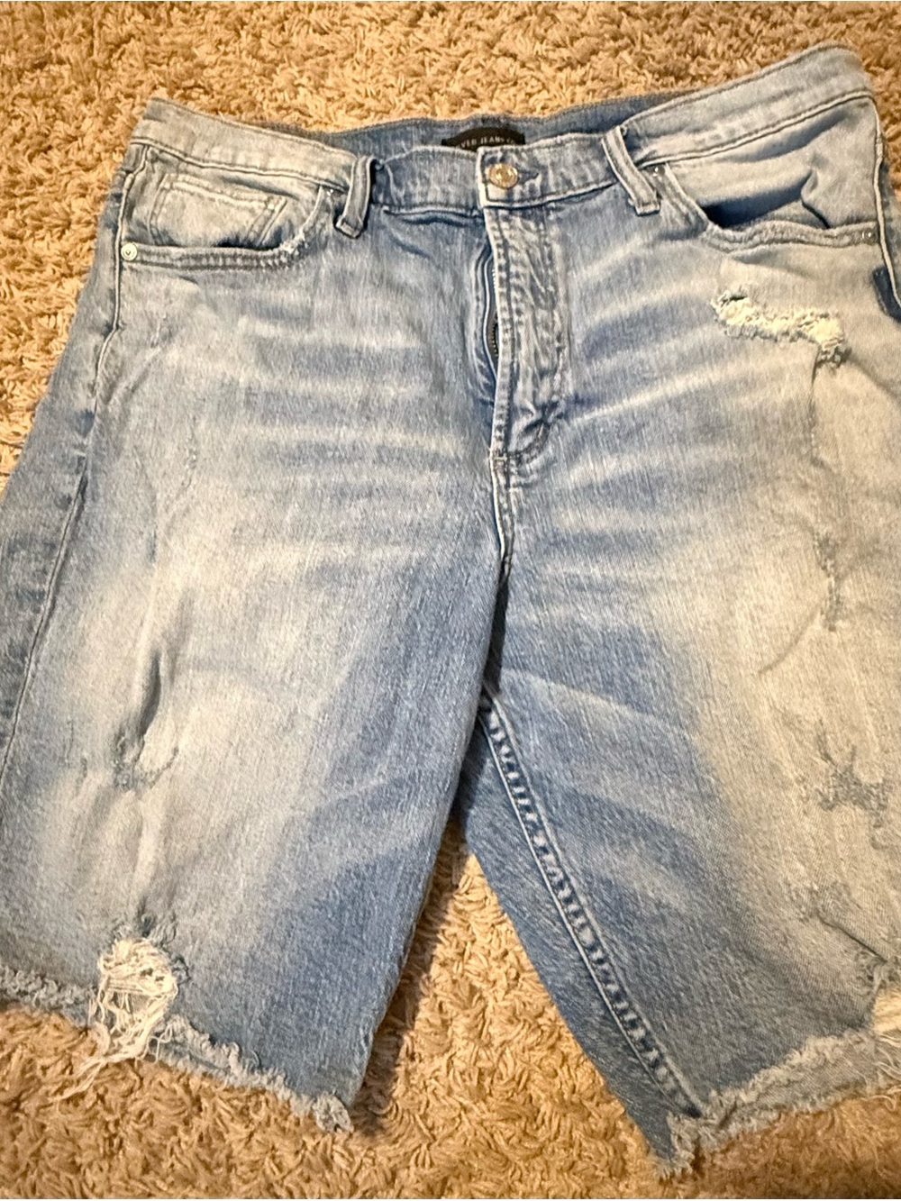 Silver Jeans Light Blue High-Rise Denim Shorts